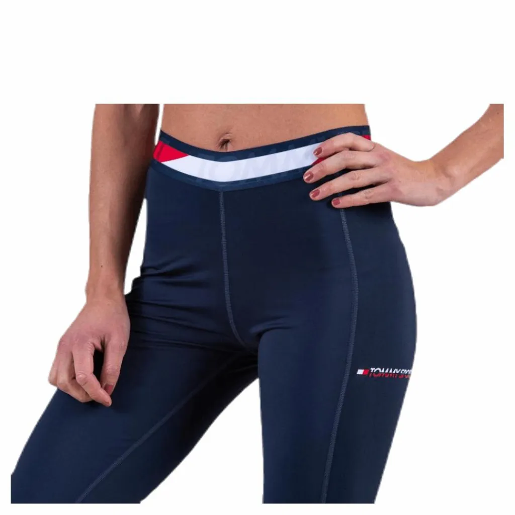 Tommy Hilfiger Sport Tape Legging 7/8 Blue Blå Clearance