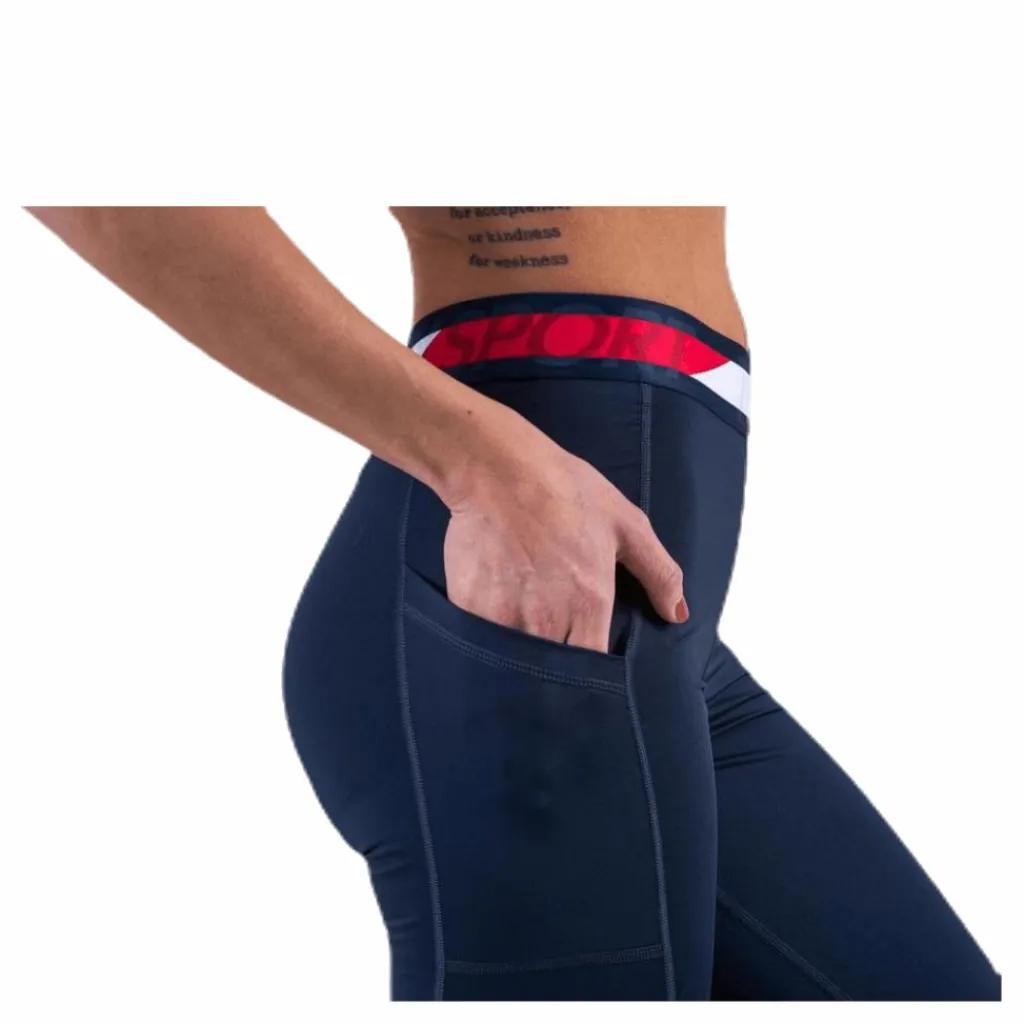 Tommy Hilfiger Sport Tape Legging 7/8 Blue Blå Clearance