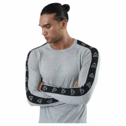 Bula Tape Merino Wool Crew Grey Grå Outlet