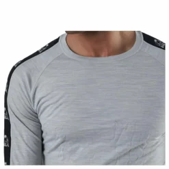 Bula Tape Merino Wool Crew Grey Grå Outlet
