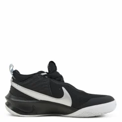 Nike Team Hustle D 10 Big Kids' Basketball Shoes BLACK/METALLIC SILVER-VOLT-WHITE Svart Discount