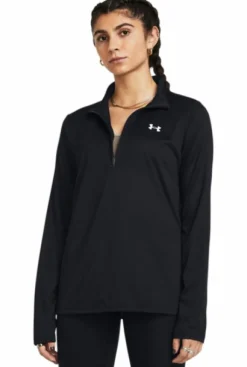 Under Armour Tech 1/2 Zip- Solid Black Svart New