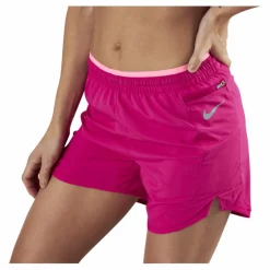 Nike Tempo Luxe 5" Running Short Silver/Red Rosa New