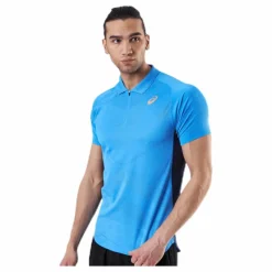 ASICS Tennis Polo Shirt Blue Blå Discount