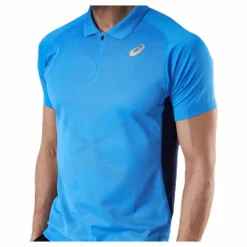 ASICS Tennis Polo Shirt Blue Blå Discount