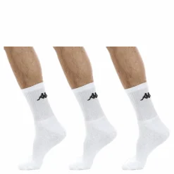 Kappa Tennis Trisper Socks 3pk White/Black Vit Clearance