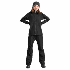 Didriksons Tera Girls Rain Jacket Black Svart Clearance