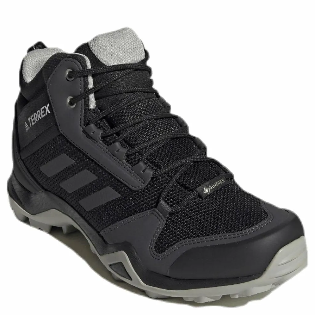 adidas Terrex AX3 Mid GORE-TEX Hiking Shoes Core Black / Dgh Solid Grey / Metal Grey Svart New