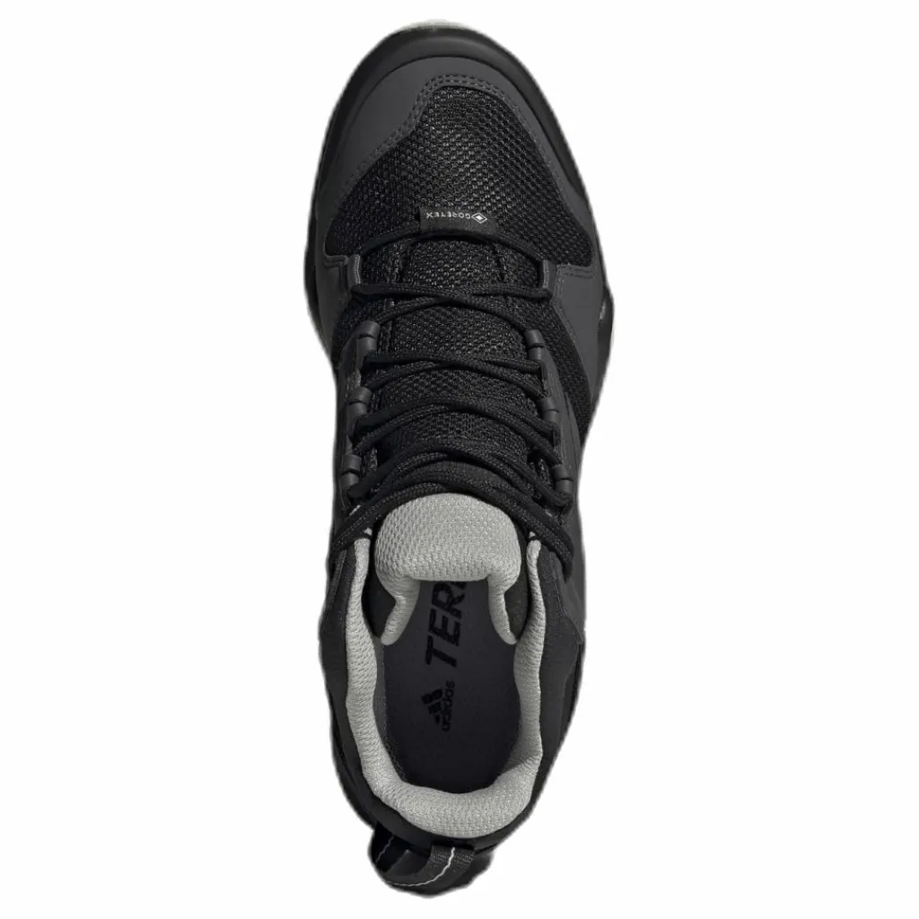 adidas Terrex AX3 Mid GORE-TEX Hiking Shoes Core Black / Dgh Solid Grey / Metal Grey Svart New