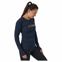 adidas Terrex Primeblue Trail Longsleeve Legend Ink Blå New