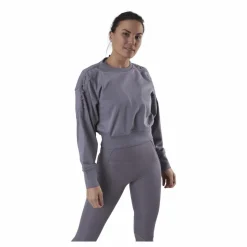 Nike Therma Cropped Fleece LS Crew Purple Lila Clearance