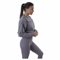 Nike Therma Cropped Fleece LS Crew Purple Lila Clearance