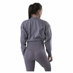 Nike Therma Cropped Fleece LS Crew Purple Lila Clearance