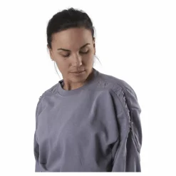 Nike Therma Cropped Fleece LS Crew Purple Lila Clearance
