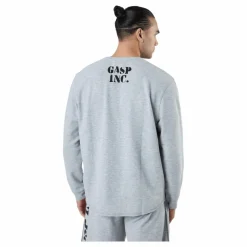 GASP Thermal Gym Sweater Grey Melange Grå Online