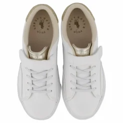 Theron V Ps White Smooth Pu/gold Metallick*Ralph Lauren Junior New
