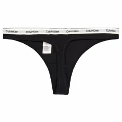 Calvin Klein Thong 3pk Black Svart Best