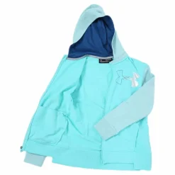 Threadborne Girls Terry Full Zip Blue/White*Under Armour Sale
