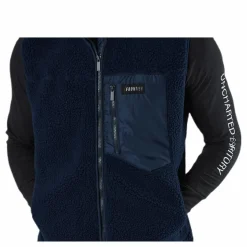 FRONTIER Titus Pile Vest Blue Blå