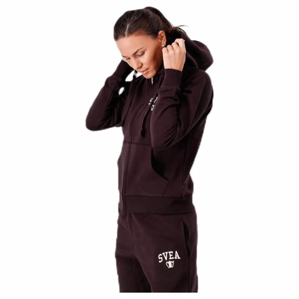 Svea Tone Zip Hood Red Röd Discount