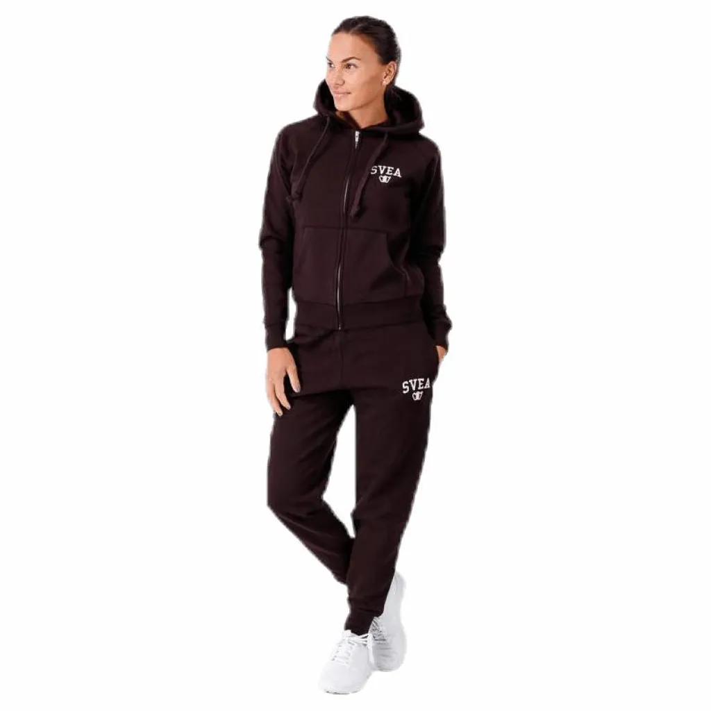 Svea Tone Zip Hood Red Röd Discount