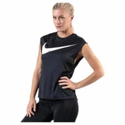 Nike Top SS Rebel GX White/Black Svart Clearance