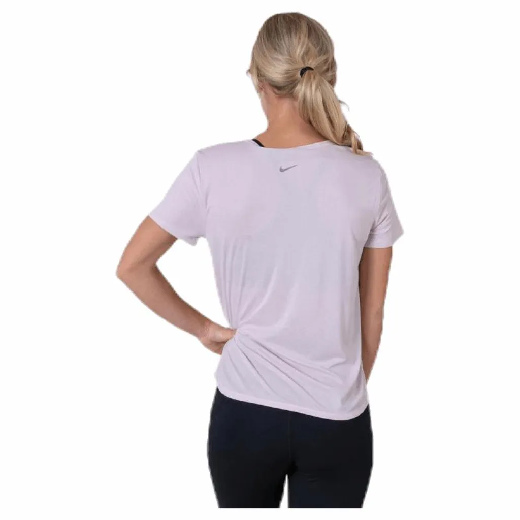 Nike Top SS Swoosh Run Pink/White Lila Sale