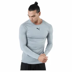 Puma Train Formknit Seamless Ls Tee Medium Gray Heather Blå Outlet