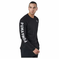 Puma Train Logo Ls Tee Black Svart New