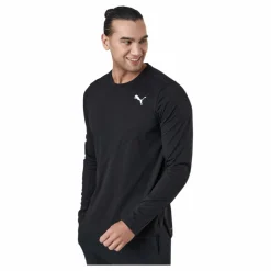 Puma Train Logo Ls Tee Black Svart New