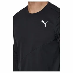 Puma Train Logo Ls Tee Black Svart New