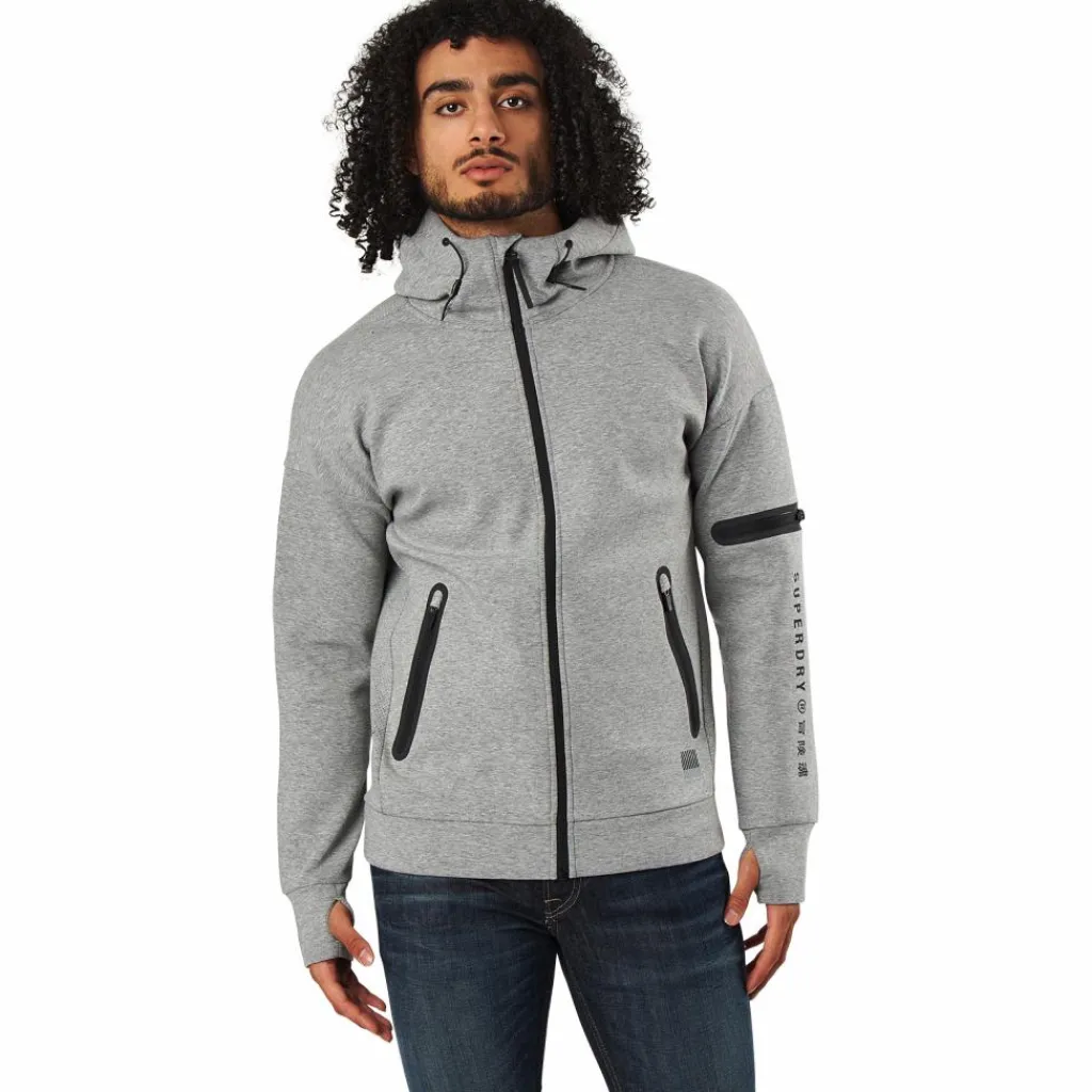 Training Gymtech Ziphood Grey Marl*Superdry Hot