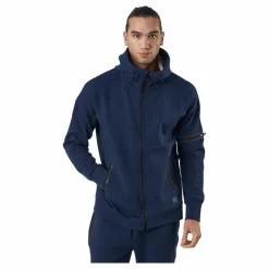 Superdry Training Gymtech Ziphood Navy Marl Blå Online