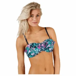 Tropic Garden Padded Bandeau Pink/Blue/Green*Salming Outlet