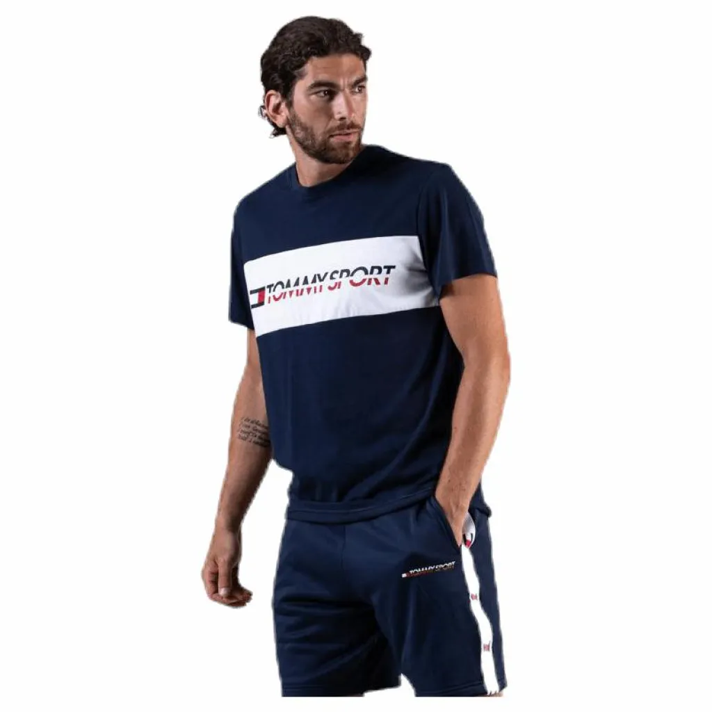 Tommy Hilfiger Sport T-Shirt Logo Driver Blue Blå Best