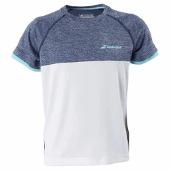 T-shirt Play Crew Neck White Blue*Babolat Best