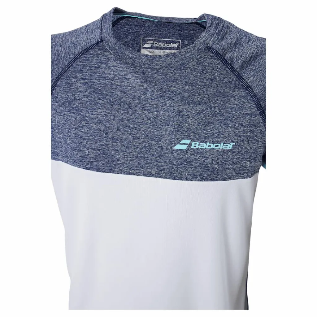 T-shirt Play Crew Neck White Blue*Babolat Best