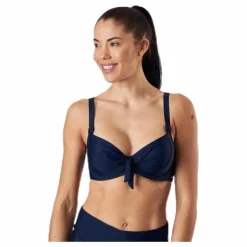 Abecita Twisted Solid Unique Wire Bra Blue Blå Discount