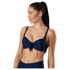 Abecita Twisted Solid Unique Wire Bra Blue Blå Discount