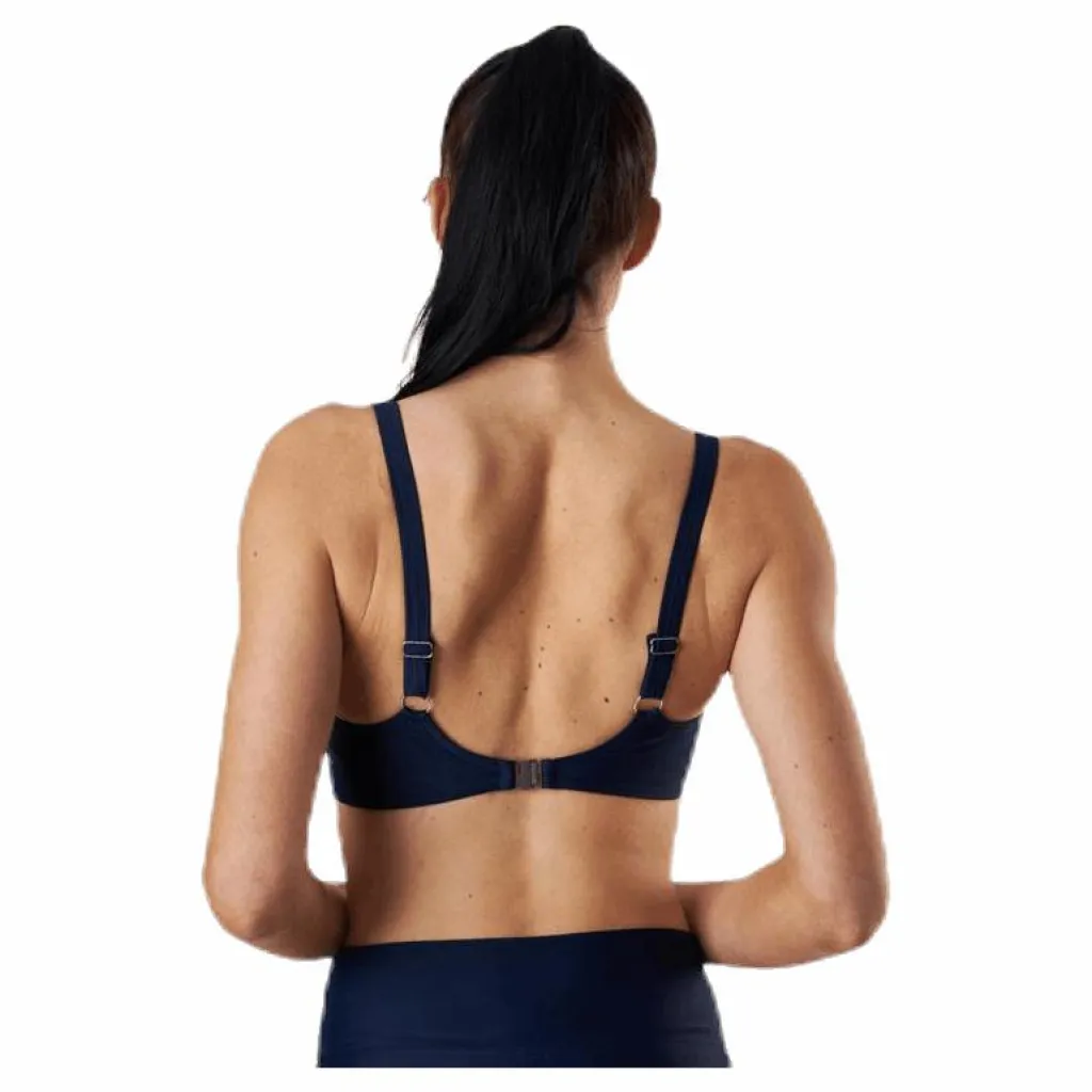 Abecita Twisted Solid Unique Wire Bra Blue Blå Discount
