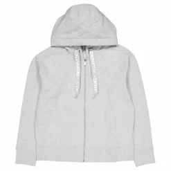 Two Tone Logo Drawcord Zip Hoo Pearl Grey Heather*DKNY Sport Sale