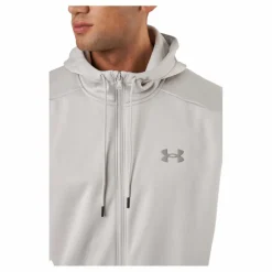 Under Armour Ua Armour Fleece Fz Hoodie Ghost Gray Grå