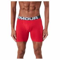 Under Armour Ua Charged Cotton 6in 3 Pack Red Röd Hot