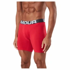 Under Armour Ua Charged Cotton 6in 3 Pack Red Röd Hot