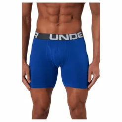 Under Armour Ua Charged Cotton 6in 3 Pack Royal Blå New