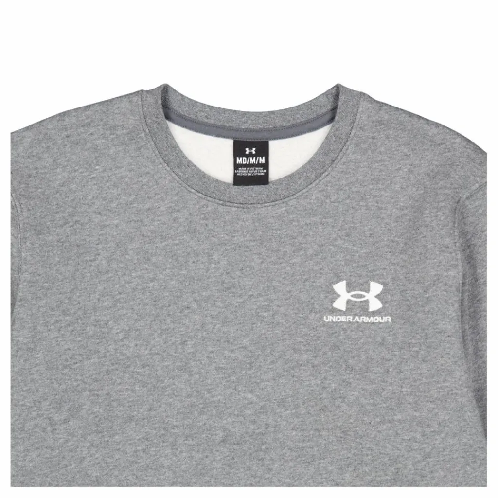 Under Armour Ua Essential Fleece Crew Pitch Gray Grå Outlet