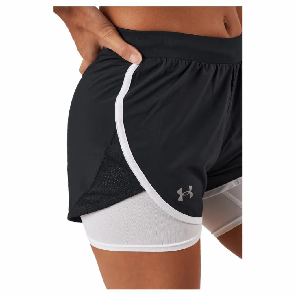 Under Armour Ua Fly By Elite 2-in-1 Short Black Svart Hot