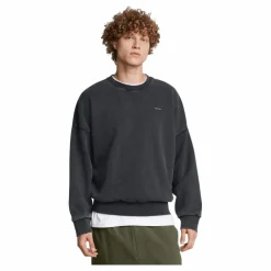 Under Armour Ua Icon Hwt Flc Wash Os Crew Black Grå Clearance