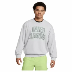 Under Armour Ua Icon Hwt Terry Os Crew Black Grå