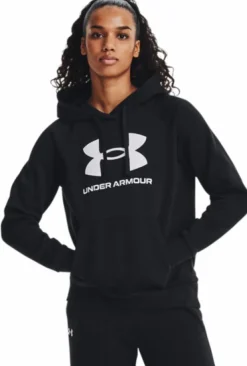 Ua Rival Fleece Big Logo Hdy Black*Under Armour Hot